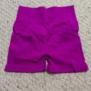 Pink workout shorts